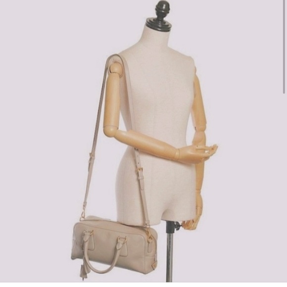 EUC* Authentic Prada Saffiano Bauletto Satchel with Matching Wallet - Picture 3 of 12